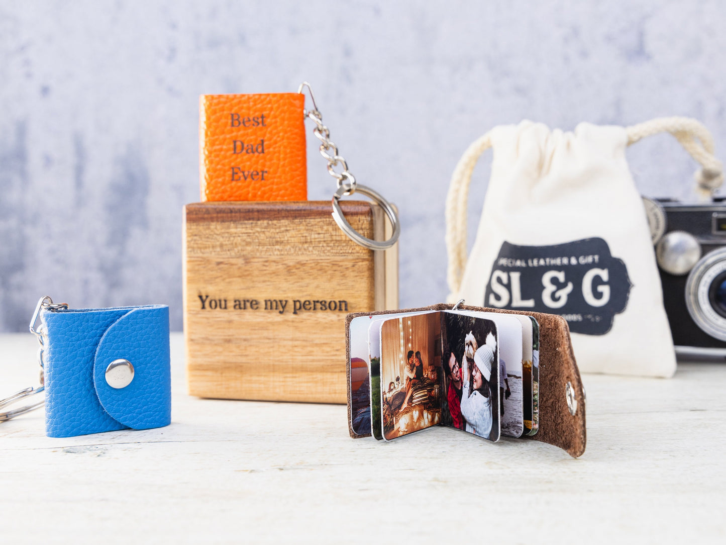 Leather Photo Album Keychain