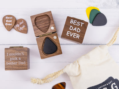 Walnut Guitar Pick Box