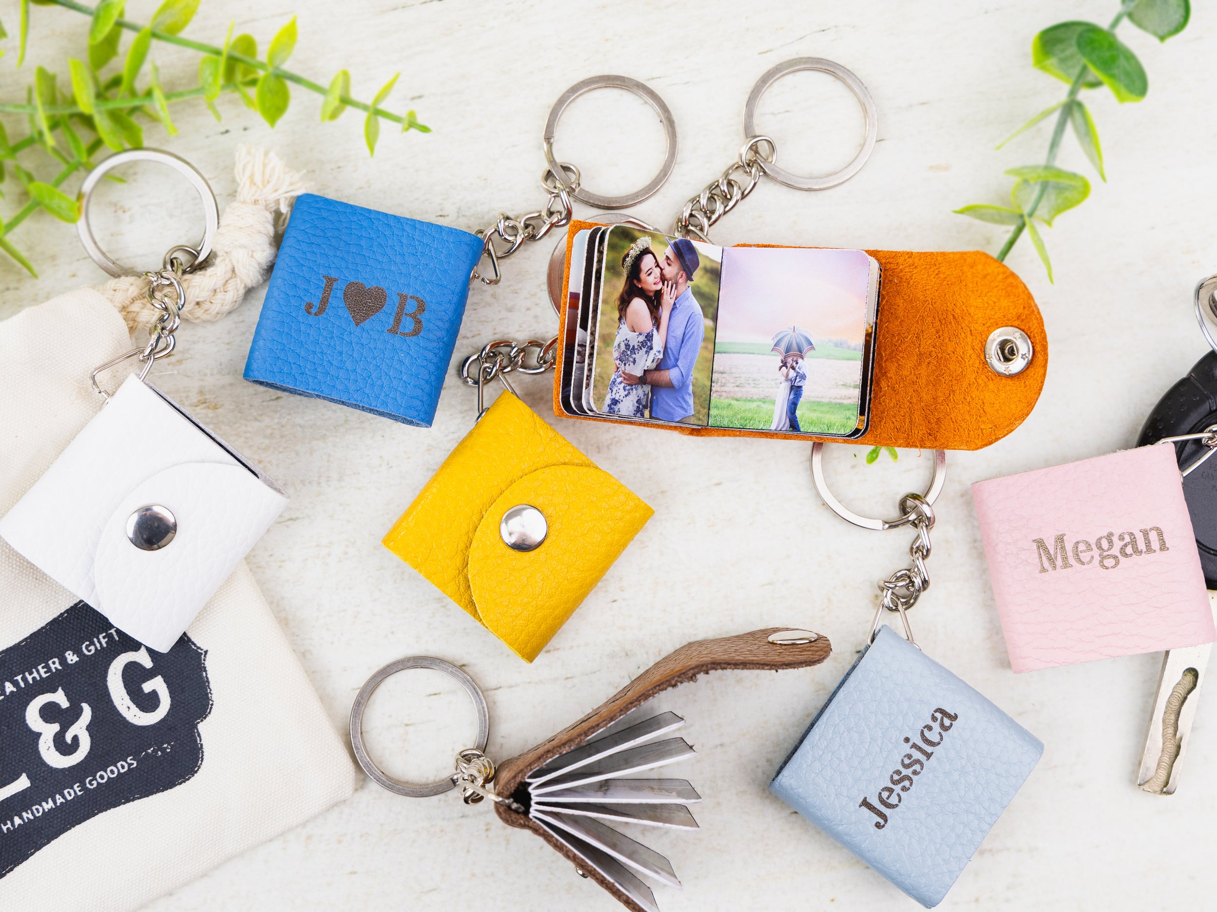 Leather Photo Album Keychain