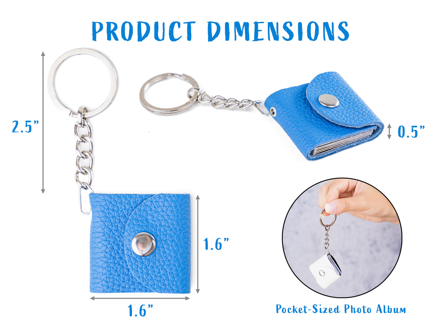 Leather Photo Album Keychain