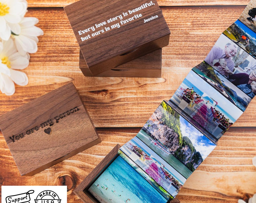 Wooden Photo Pull Out Gift Box
