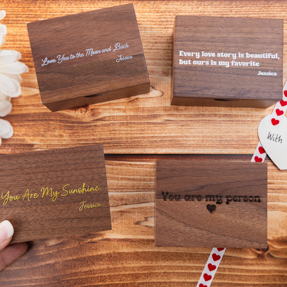 Wooden Photo Pull Out Gift Box