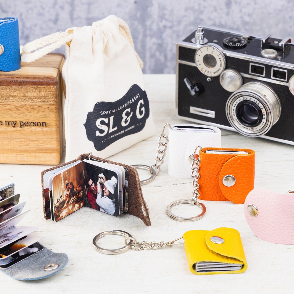 Leather Photo Album Keychain