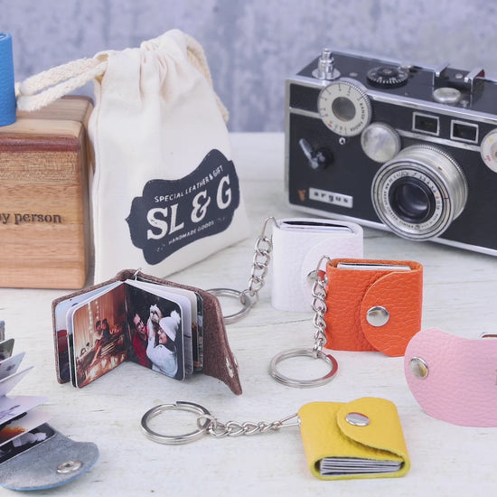 Leather Photo Album Keychain