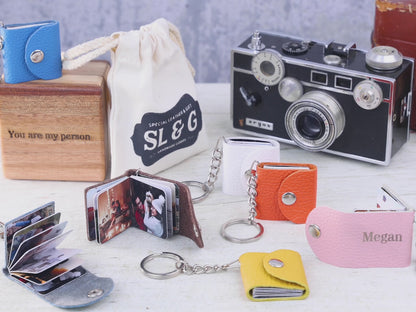 Leather Photo Album Keychain